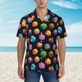 thumbnail image 1 of Xecao Lovely Planet print Hawaiian shirt - a stylish short-sleeve button-down for men, perfect for casual beach and tropical outings., 1 of 9