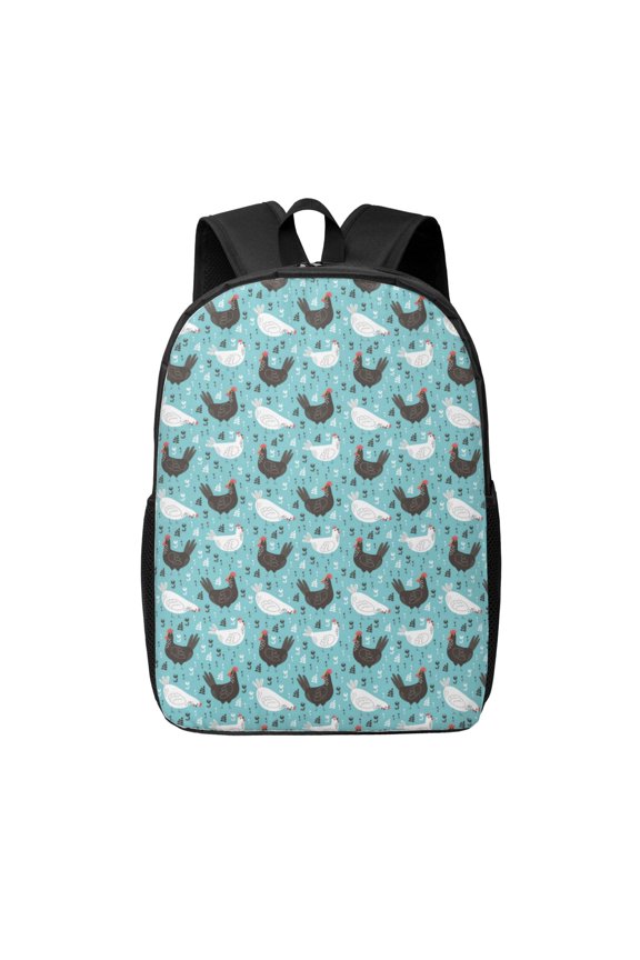 Lovely Roosters print Travel Backpack, Large Computer Backpack for Men Women, College School Rucksack Book Bag