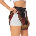 thumbnail image 1 of Xecao Lunar Mountains Golden Rivers for Double-layer Running Short for Women, Perfect for Gym, Tennis, and More, Featuring a Convenient Pocket-XX-Large, 1 of 7