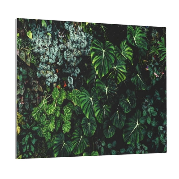 Xecao Lush Foliage Green Plant for Waterproof Framed Canvas Art - Modern Home Decor with Real Wood Frame for Gifting and Interior Design,Horizontal
