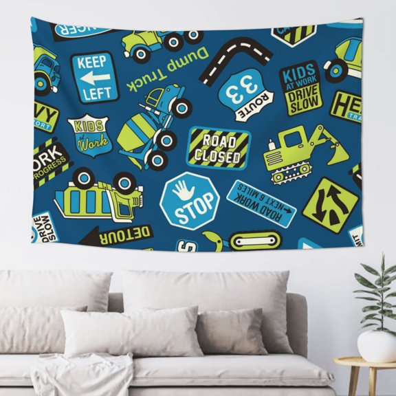 Xecao Dump Truck Print Tapestry, Wall Hanging Room Funny Decor, Backdrop Room Decor for Bedroom Living Room dormitory
