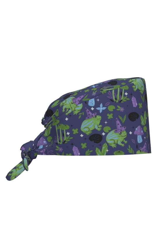 Magic Toads in Hats Print Men Women Adjustable Working Cap with Button Unisex Hats Sweatband