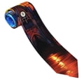 thumbnail image 1 of Xecao Magical Stained Glass Castle Print Tie For Men Necktie Woven Jacquard Neck Ties,Classic Men's Tie, 1 of 7