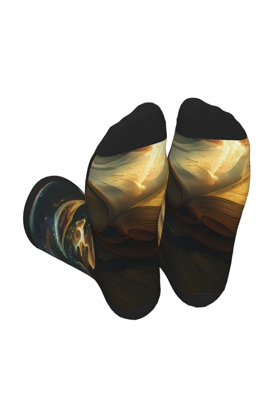 Magical Tarot Reading Print Crew Socks for Men and Women, Men's Soft Moisture-wicking Sock