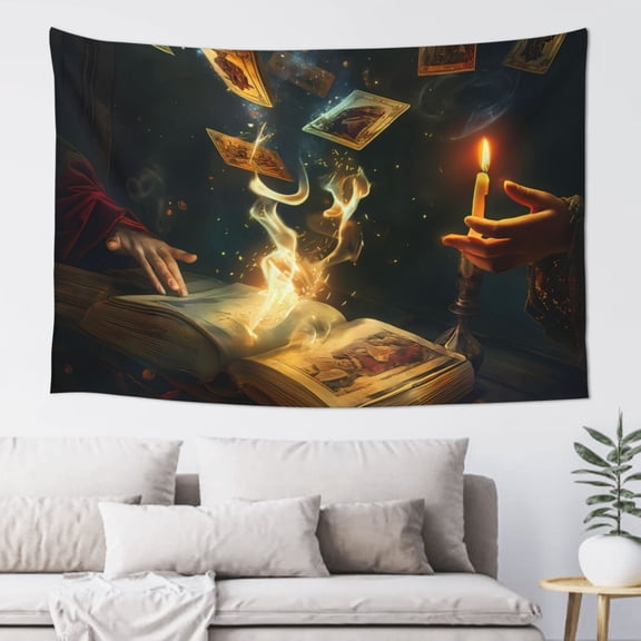 Xecao Magical Tarot Reading Print Tapestry, Wall Hanging Room Funny Decor, Backdrop Room Decor for Bedroom Living Room dormitory