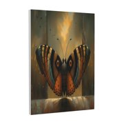Xecao Majestic Butterfly Sunset for Ready-to-Hang Canvas Art 12x16 Inches - Waterproof HD Print Solid Wood Frame for Gifting,Vertical