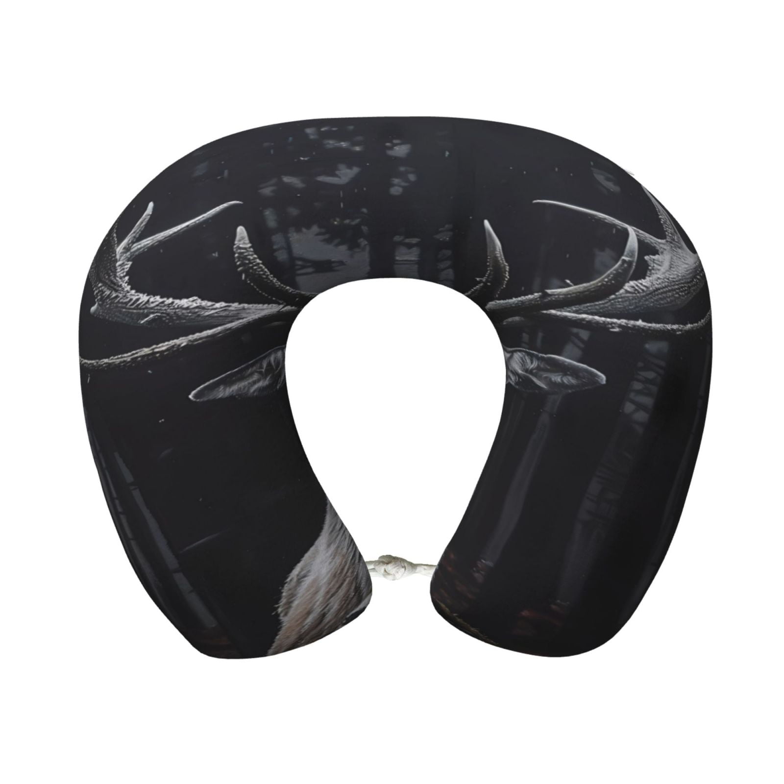 Xecao Majestic Forest Stag Print Memory Foam Cervical Neck Pillow Versatile U-Shaped Pillows for Home,Office,Camping,Travelling,Soft Washable Cover