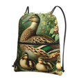 thumbnail image 1 of Xecao Mallard Duck And Flowers for Drawstring Bags,Pull String Backpack Bags,String Bag Sackpack, 1 of 6