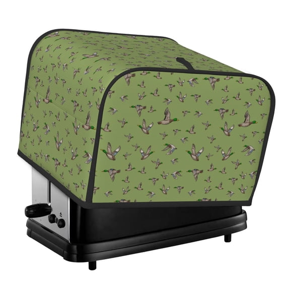 Xecao Mallard Duck Print 4 Slice Toaster Cover with Pockets, Small Appliance Cover, Dust and Fingerprint Protection, Machine Washable