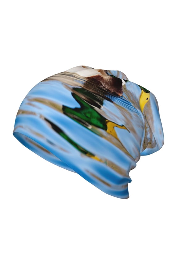 Mallard Duck Swimming In A River Print Beanie Hat Toddler Girls Boys, Baby Hats Winter Warm Knitted Thermal, Kids Winter Caps