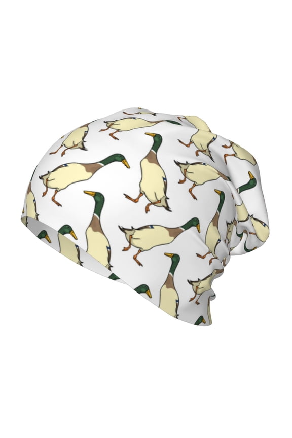 Mallard Ducks Print Beanie Hat Toddler Girls Boys, Baby Hats Winter Warm Knitted Thermal, Kids Winter Caps