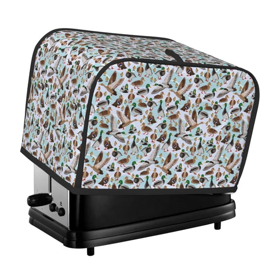 Xecao Mallard Ducks Wild Birds1 Print 2 Slice Toaster Cover with Pockets, Small Appliance Cover, Dust and Fingerprint Protection, Machine Washable