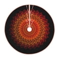 thumbnail image 1 of Xecao Mandala Pattern Christmas Tree Skirt Round Xmas Tree Mat Base Cover for Holiday Home Decorations-36", 1 of 6
