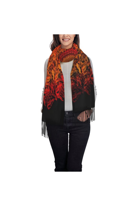 Mandala Pattern Womens Winter Scarf Fall Scarf Oversized Large Scarf for Women Warm Shawl Wrap