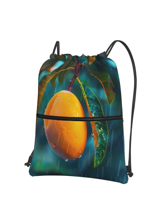 Mango In The Rain for Drawstring Bags,Pull String Backpack Bags,String Bag Sackpack
