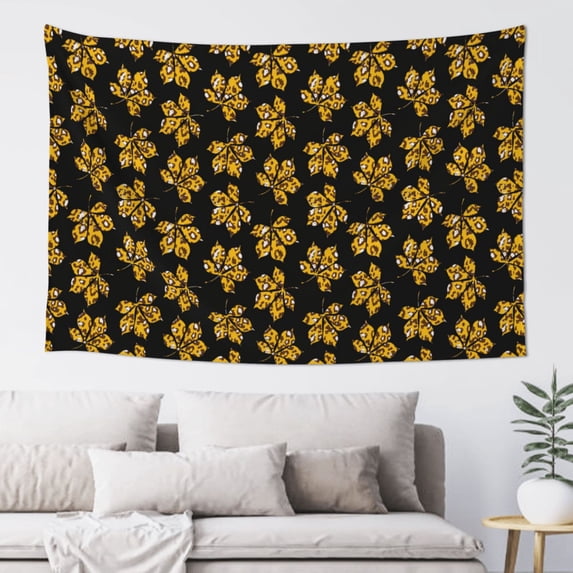 Xecao Maple Leaves With Leopard Print Tapestry, Wall Hanging Room Funny Decor, Backdrop Room Decor for Bedroom Living Room dormitory