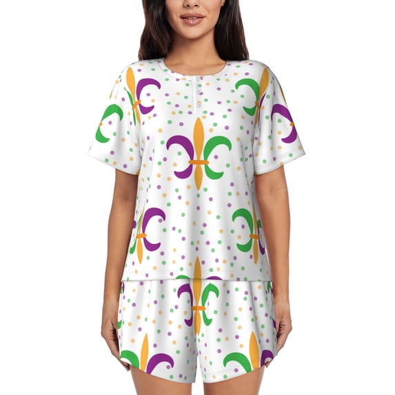 Xecao Mardi Gras Carnival1 print Swimsuit for women, Summer-ready, sporty style.Quick-dry fabric. Many sizes & colors.
