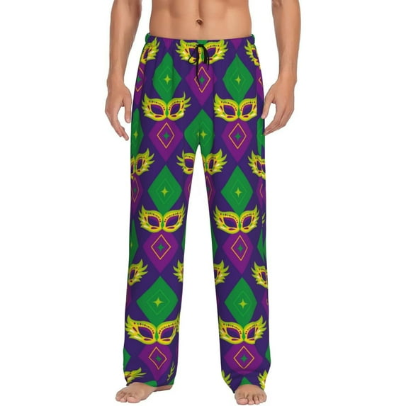 Xecao Mardi Gras Carnival3 Men's Straight Lounge Pajama Pants: The Ultimate in Comfortable Sleepwear