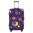 thumbnail image 1 of Xecao Mardi Gras and Donuts print Elastic Luggage Cover, with double-sided print , is perfect for travel, business, and daily use, 1 of 9