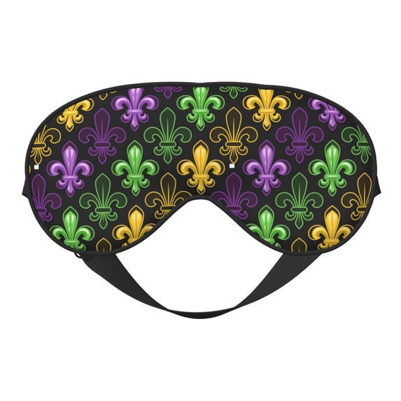 Xecao Mardi Gras1 for Soft Fluffy Sleeping Blindfold, Nap eye cover tailored for the utmost comfort for girls, women, kids, and adults.