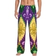 thumbnail image 1 of Xecao Mardi Gras4 Men's Straight Lounge Pajama Pants: The Ultimate in Comfortable Sleepwear, 1 of 9