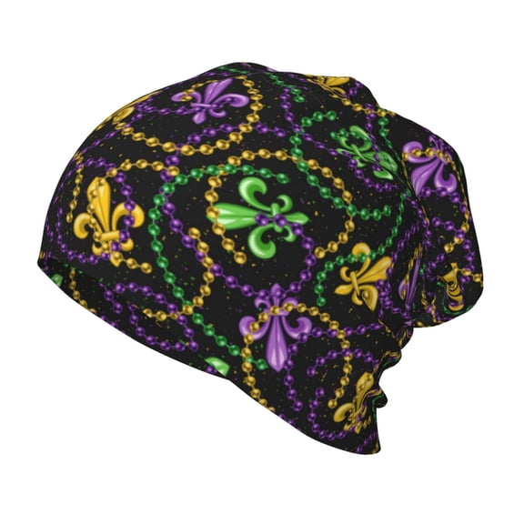 Xecao Mardi Gras6 Print Beanie Hat Toddler Girls Boys, Baby Hats Winter Warm Knitted Thermal, Kids Winter Caps