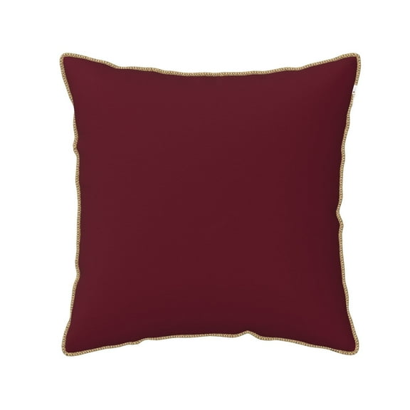 Xecao Maroon Print Soft Velvet Decorative Throw Pillow Covers, Square Cushion Cases for Bed, Sofa, Living Room, Car, and Indoor Outdoor Use-18"x18"