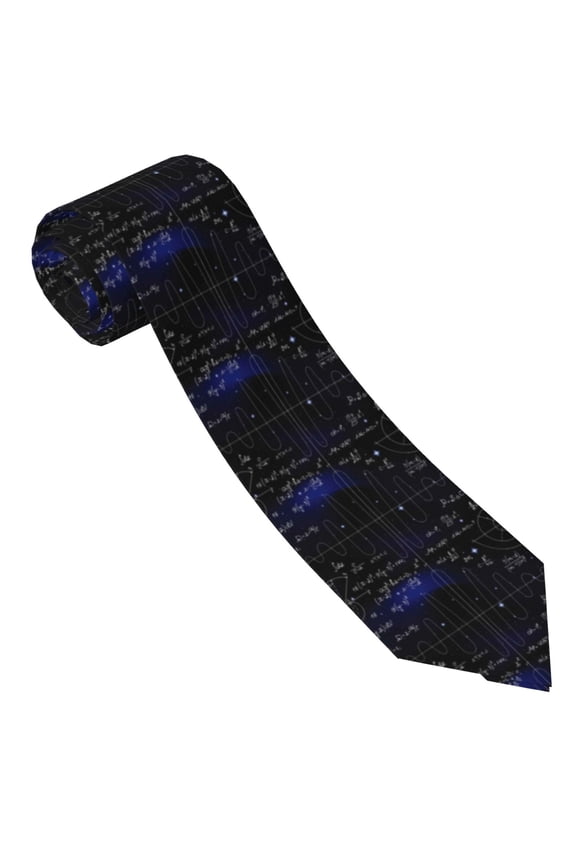 Mathematica Science Print Tie For Men Necktie Woven Jacquard Neck Ties,Classic Men's Tie