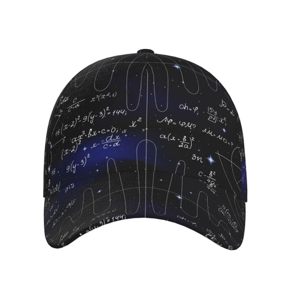 Xecao Mathematica Science for Baseball Cap: Unisex, crafted from classic polyester twill fabric, featuring a soft unconstructed design