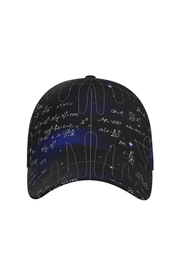 Mathematica Science for Baseball Cap: Unisex, crafted from classic polyester twill fabric, featuring a soft unconstructed design