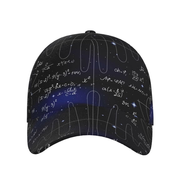 Xecao Mathematica Science for Baseball Cap: Unisex, crafted from classic polyester twill fabric, featuring a soft unconstructed design