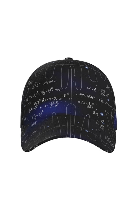 Mathematica Science for Baseball Cap: Unisex, crafted from classic polyester twill fabric, featuring a soft unconstructed design