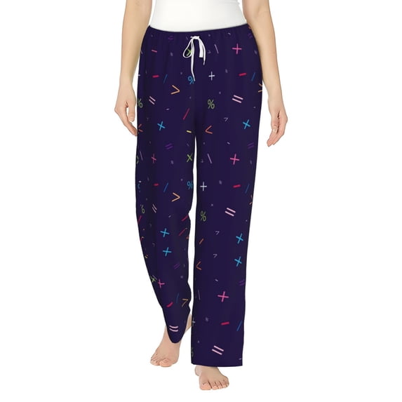 Xecao Mathematical Symbols Women's Straight Lounge Pajama Pants: The Epitome of Relaxed Sleepwear