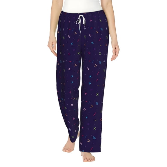 Xecao Mathematical Symbols Women's Straight Lounge Pajama Pants: The Epitome of Relaxed Sleepwear