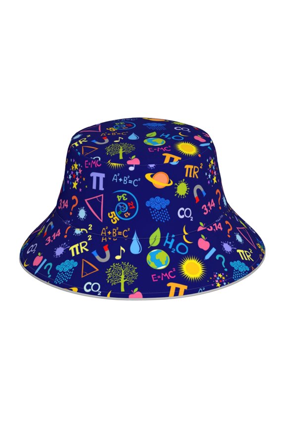 Mathematics And Chemistry Print Men and Women Night Reflective Hat Runner Cap Visor Bucket Hat Boonie Cap