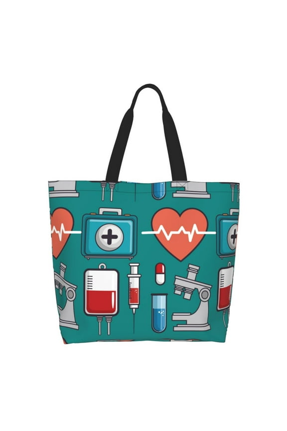 Medical Elements for Tote Bag for Women, Tote Shoulder Bag with a littlw pocket and Handbag for Travel, Work