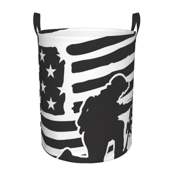 Xecao Memorial Day1 Print Laundry Basket,Laundry Hamper Designed for Storage Dirty Clothes Hamper,Collapsible Laundry Baskets-Small