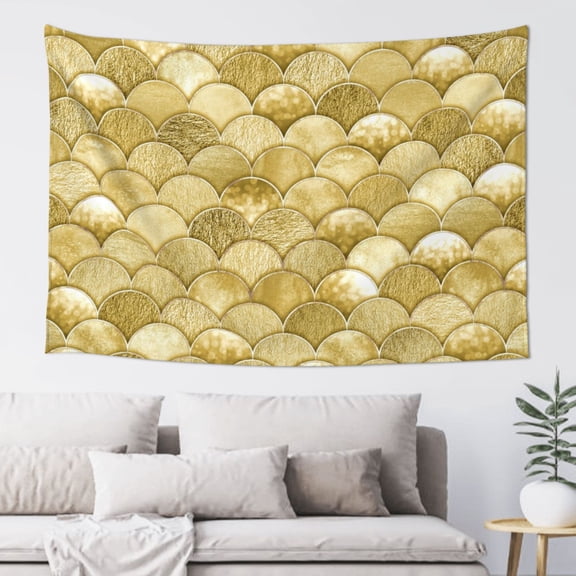Xecao Mermaid Fish Scale Print Tapestry, Wall Hanging Room Funny Decor, Backdrop Room Decor for Bedroom Living Room dormitory