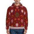 thumbnail image 1 of Xecao Merry Christmas Pattern Men's Adult Pullover Hoodie,Hooded Sweatshirt-3X-Large, 1 of 7