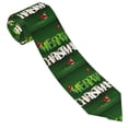 thumbnail image 1 of Xecao Merry Christmas Print Tie For Men Necktie Woven Jacquard Neck Ties,Classic Men's Tie, 1 of 7