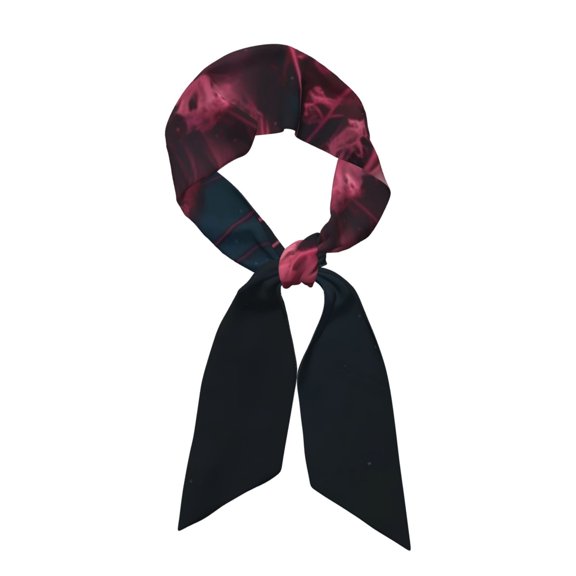 Xecao Mesmerizing Pink Jellyfish Pattern Large Satin Head Scarf - Satin Hair Scarves Silk Bandana Scarf Headscarf Silk Feeling Scarf for Women