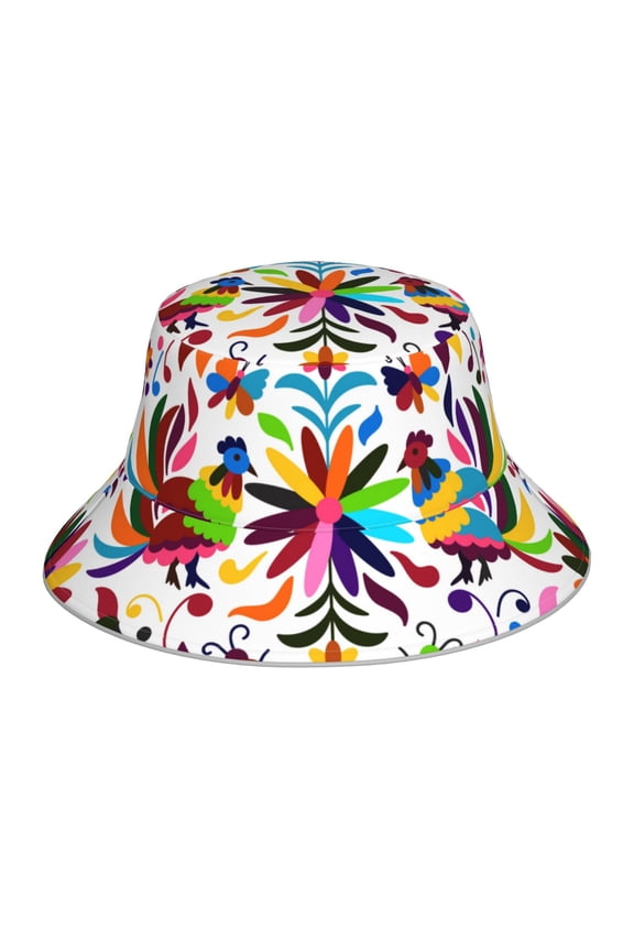 Mexican Bright Style Print Men and Women Night Reflective Hat Runner Cap Visor Bucket Hat Boonie Cap