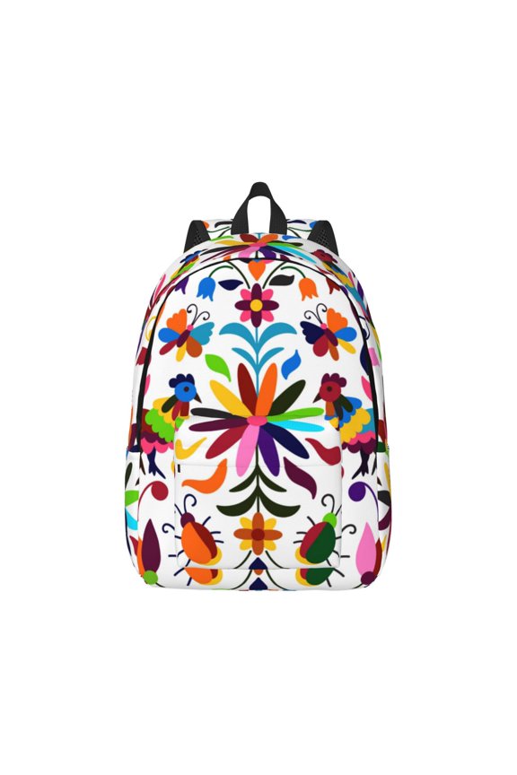 Mexican Bright Style for Canvas College Laptop Backpack, Durable Rucksack Travel Notebook Bag School Backpack Book Bag for Men Women