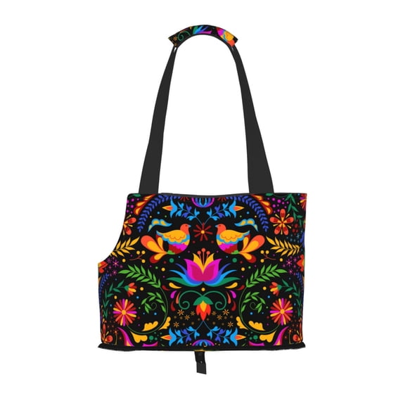 Xecao Mexican Flower Traditional1 for Cat Carrier Small Dog Handbag: The Ideal Travel Companion for Your Pet