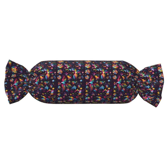 Xecao Mexican Flowers Birds Print+Candy-Inspired Plush Pillow for Men Women Suitable for Beds, Sofas, Game Rooms Drawstring Closure