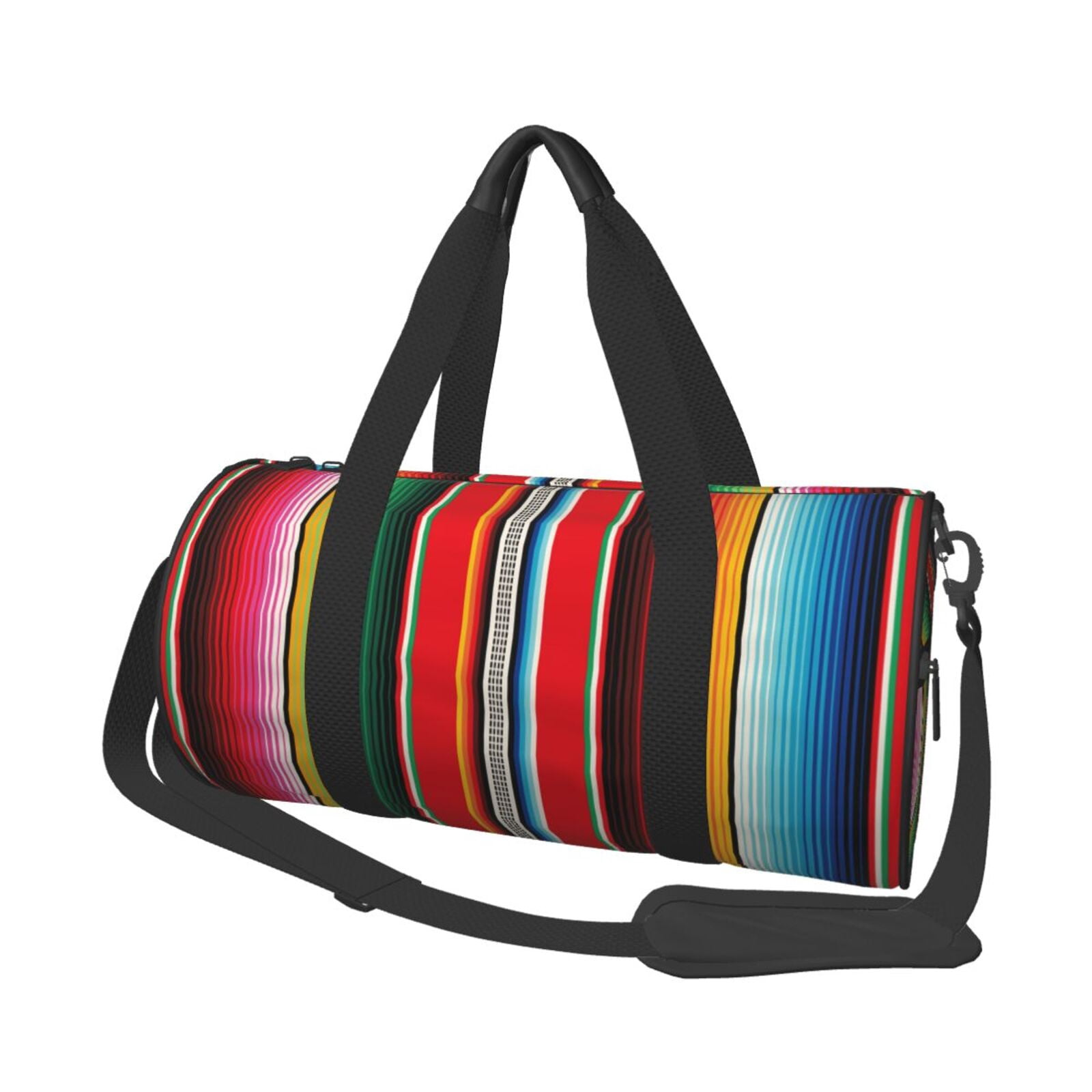 Xecao Mexican Serape Blanket Stripes Print Travel Duffle Bag, Bag Carry On Tote Bags for Women, Travel Sport Gym Bag for Men, Hospital Bag for Labor and Delivery
