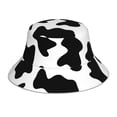 thumbnail image 1 of Xecao Milk Cow Print Men and Women Night Reflective Hat Runner Cap Visor Bucket Hat Boonie Cap, 1 of 6