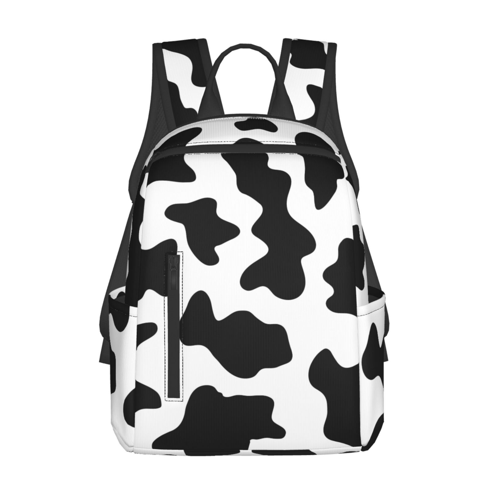 Xecao Milk Cow print Backpack For women men Aesthetic Lightweight Travel Daypack Simple Cute Backpack For Bookbag