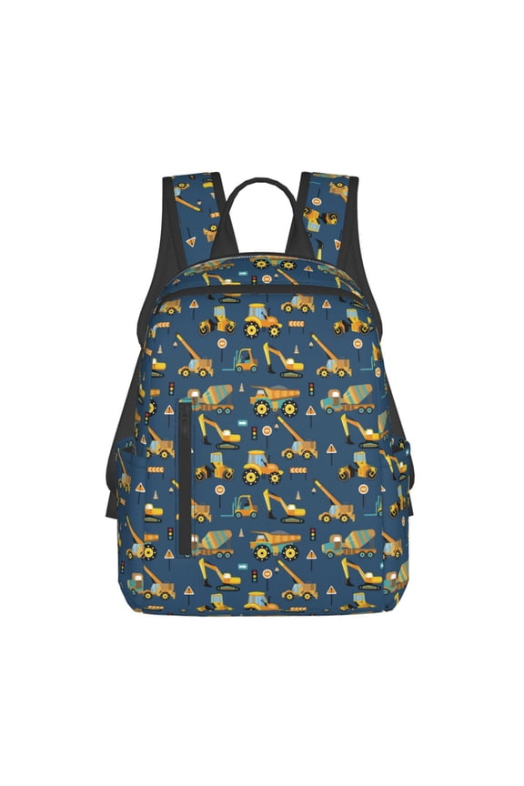 Modern Excavator print Backpack For women men Aesthetic Lightweight Travel Daypack Simple Cute Backpack For Bookbag