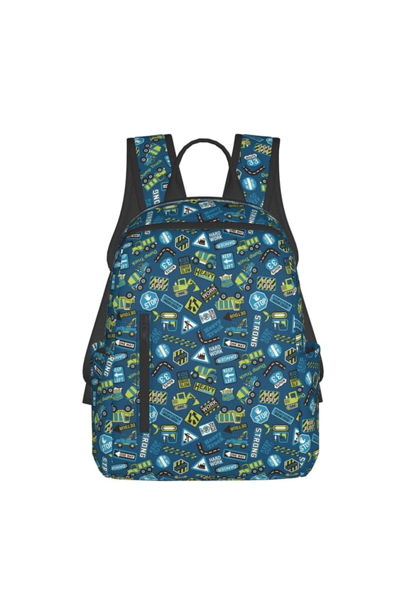 Modern Excavator print Backpack For women men Aesthetic Lightweight Travel Daypack Simple Cute Backpack For Bookbag